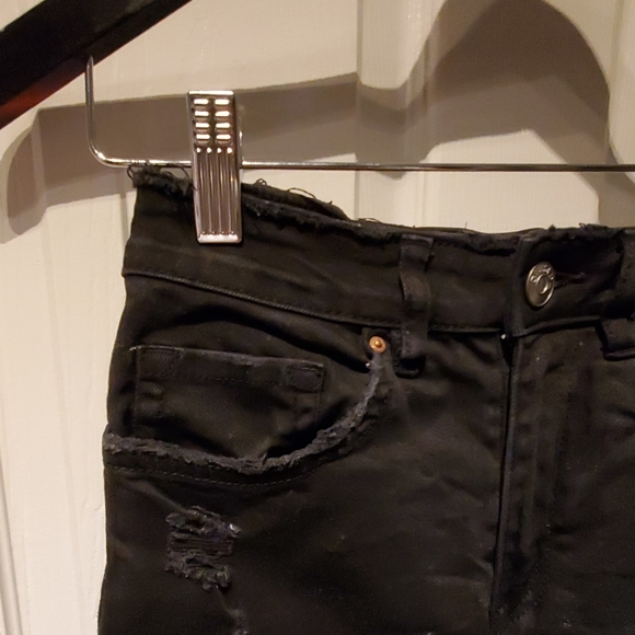 High waisted Ripped black Jeggings - Picture 2 of 5